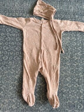 3-6M Quincy Mae Onesie with matching bonnet